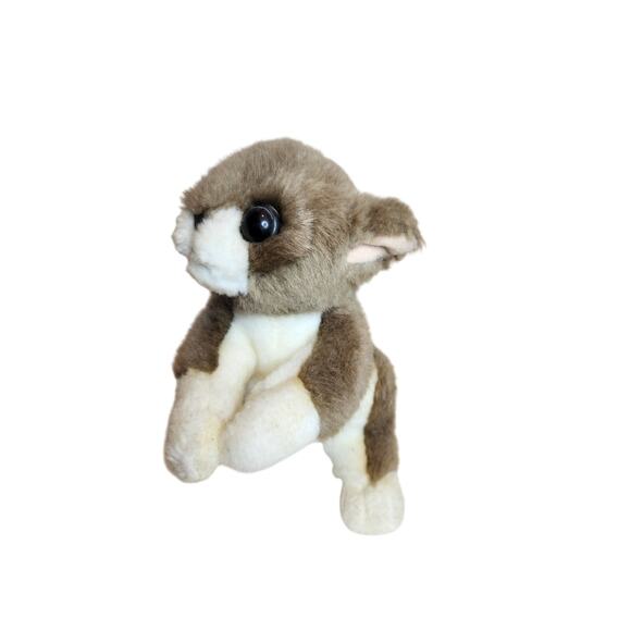 Vintage Leosco Uni-Toys Plush Stuffed Animal‎ Made in Germany Brown White Toy - Picture 2 of 6
